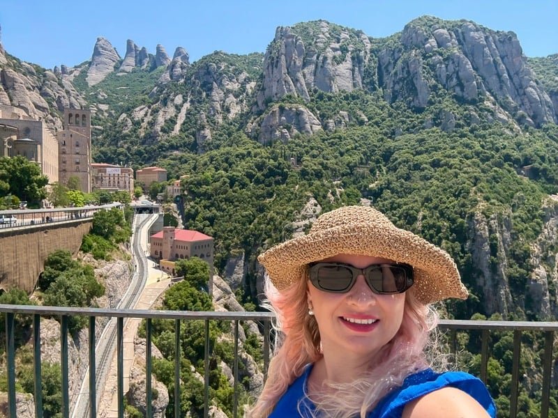 Kristýna v horách Montserrat